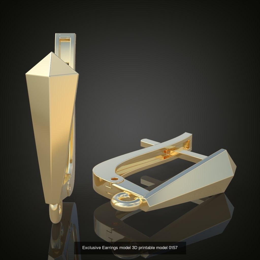 My 44 Beautiful and Graceful 3d printable Earring models 3D Model Collection_45