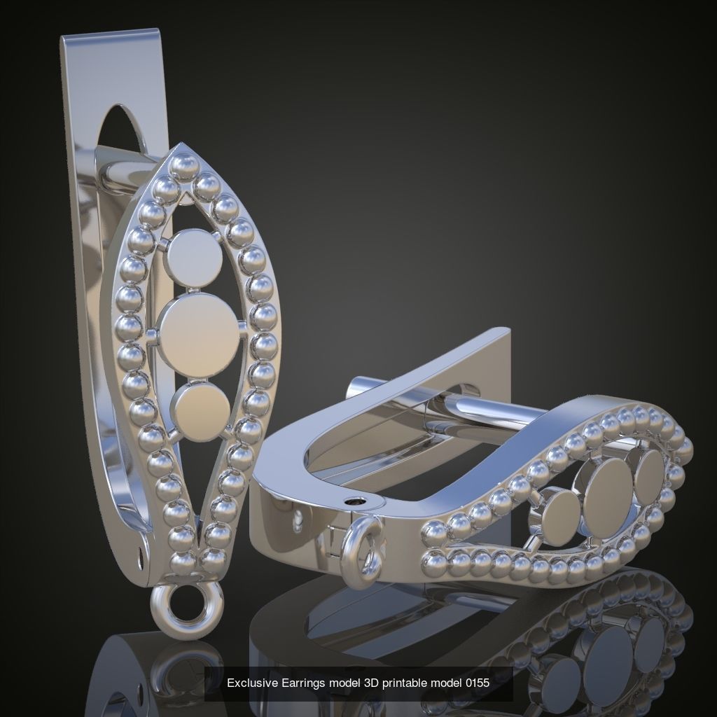 My 44 Beautiful and Graceful 3d printable Earring models 3D Model Collection_43