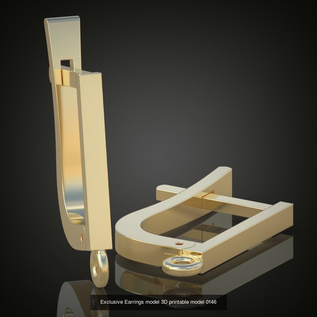 My 44 Beautiful and Graceful 3d printable Earring models 3D Model Collection_34