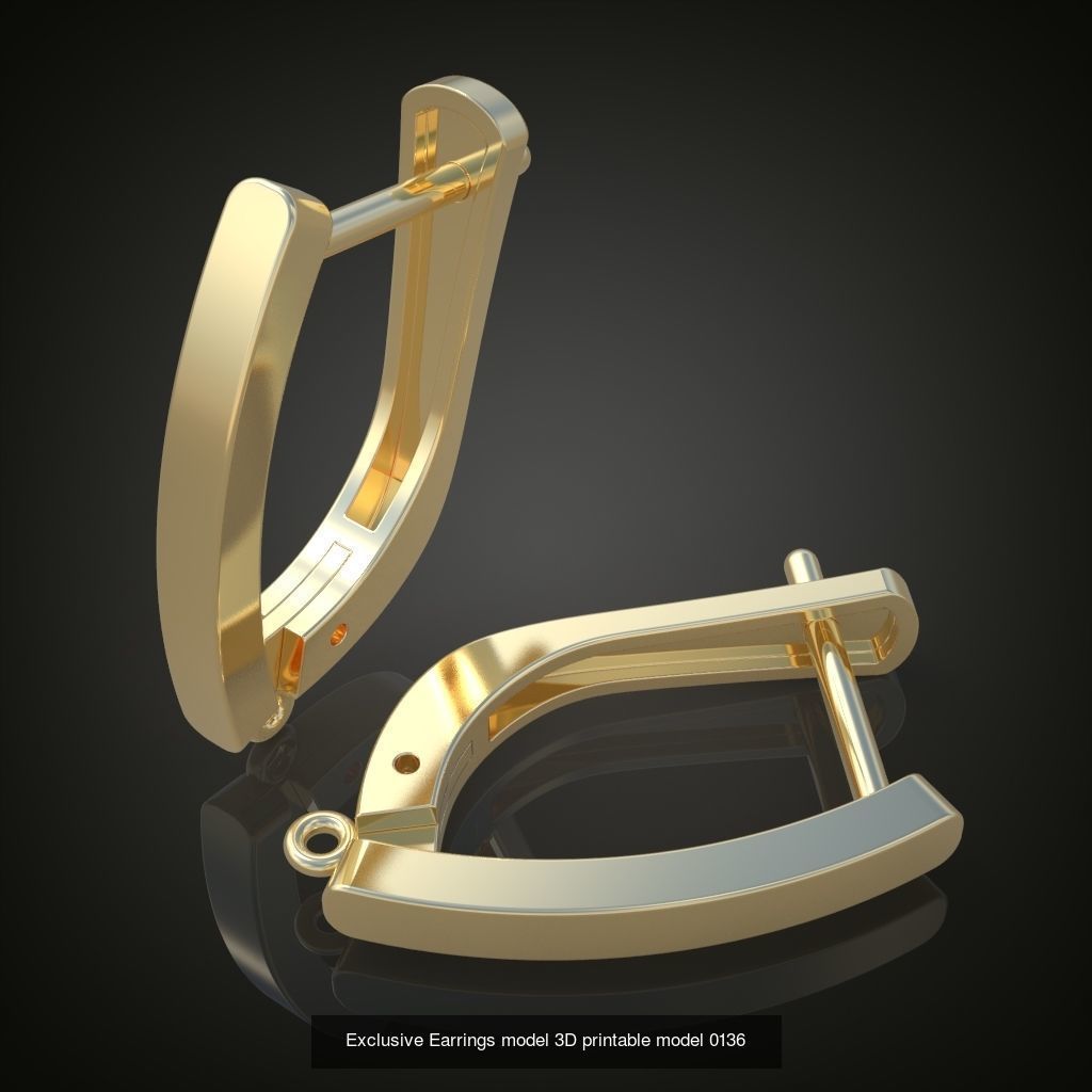 My 44 Beautiful and Graceful 3d printable Earring models 3D Model Collection_24