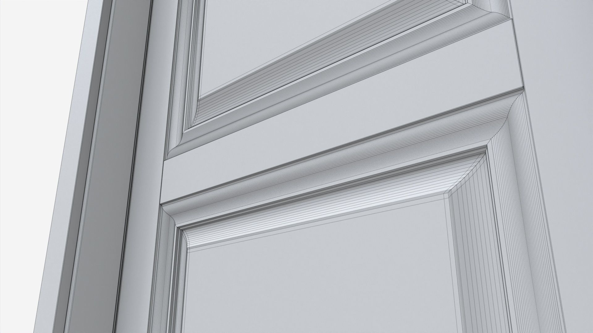 Classic Wooden Interior Door with Furniture 019 3D model_9