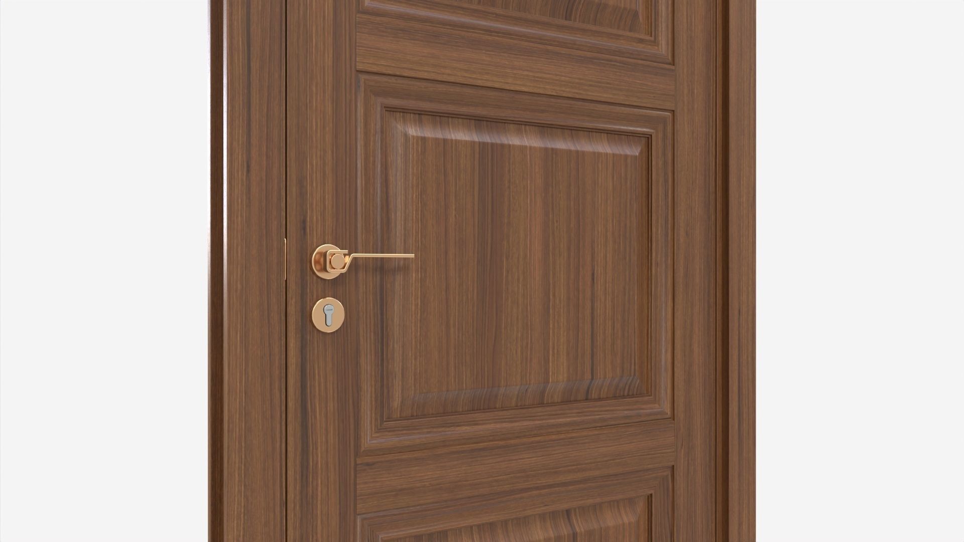 Classic Wooden Interior Door with Furniture 019 3D model_3