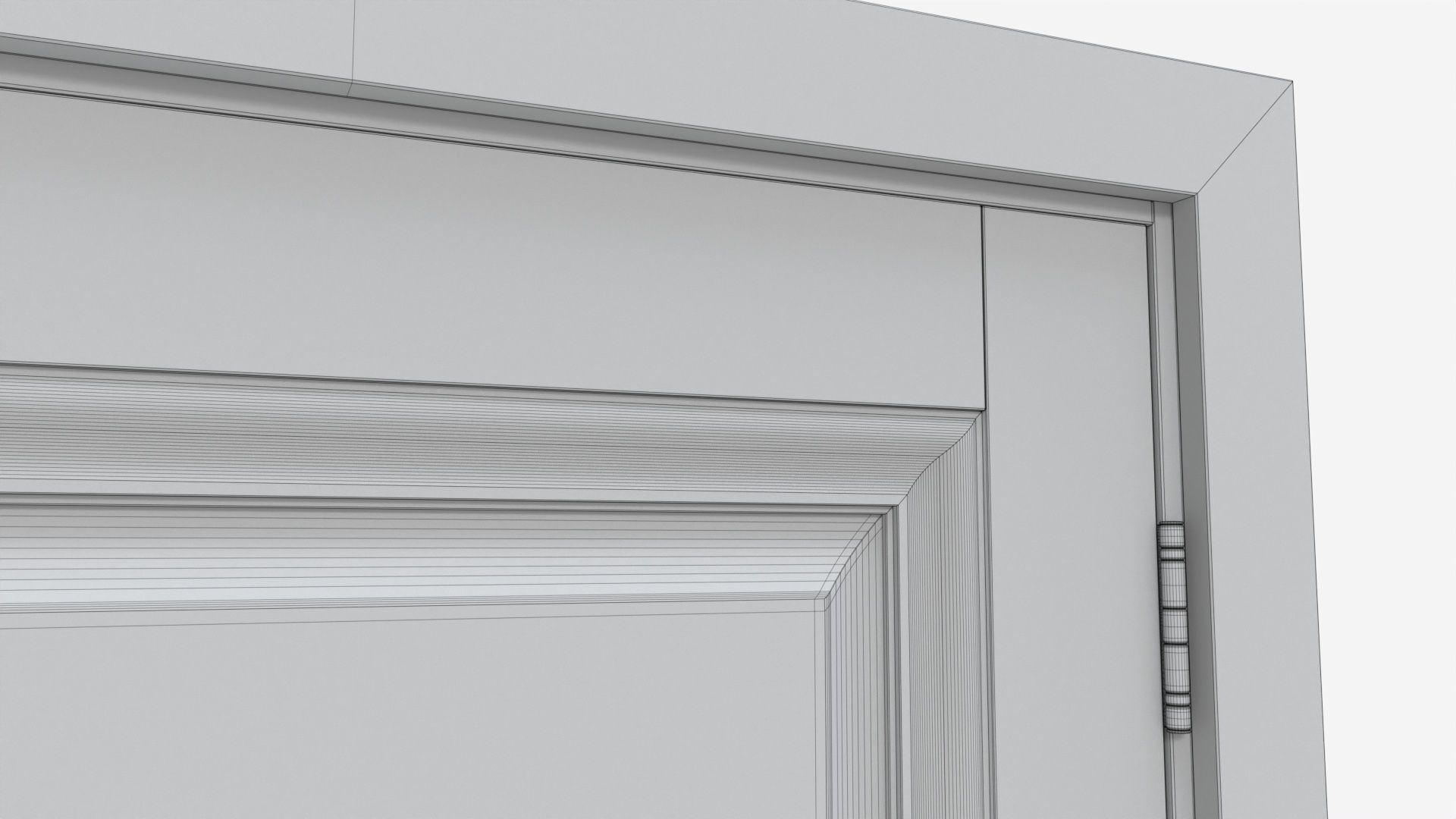 Classic Wooden Interior Door with Furniture 019 3D model_10