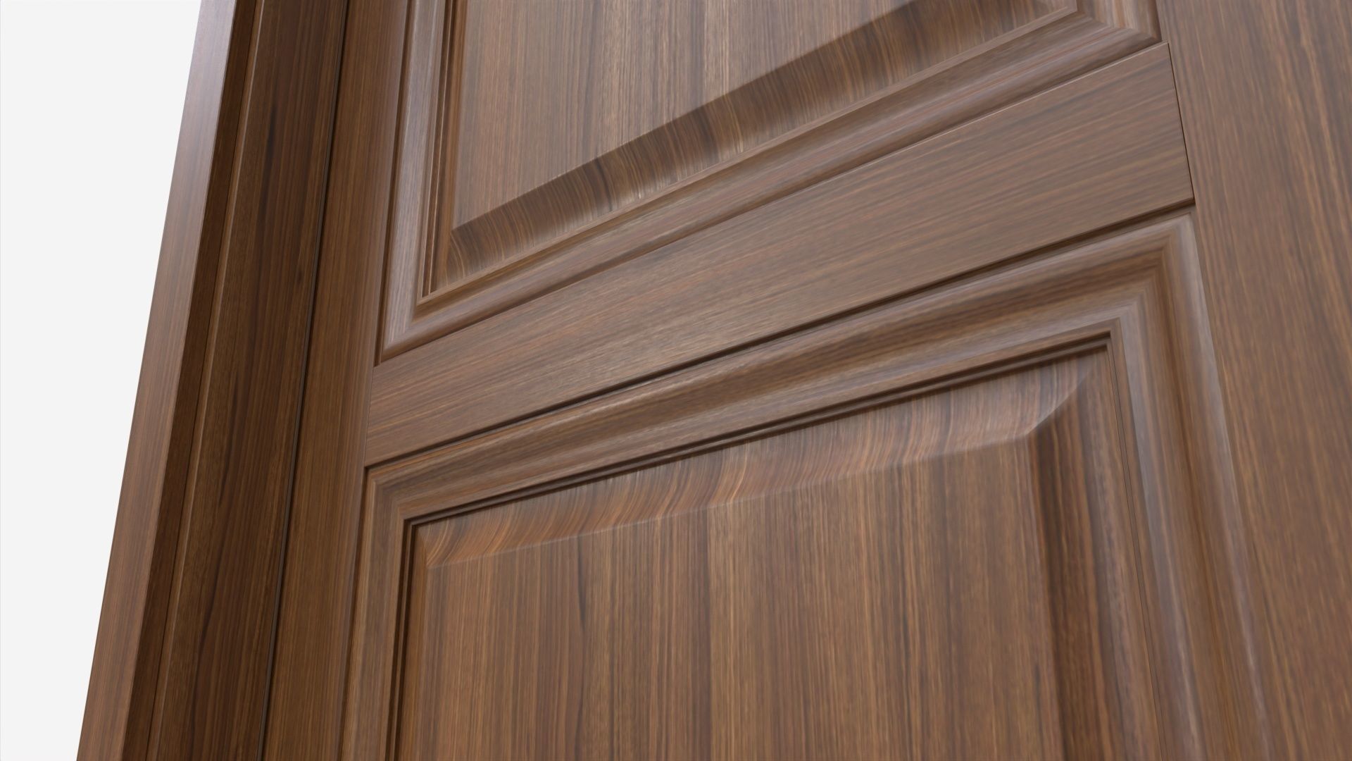 Classic Wooden Interior Door with Furniture 019 3D model_4