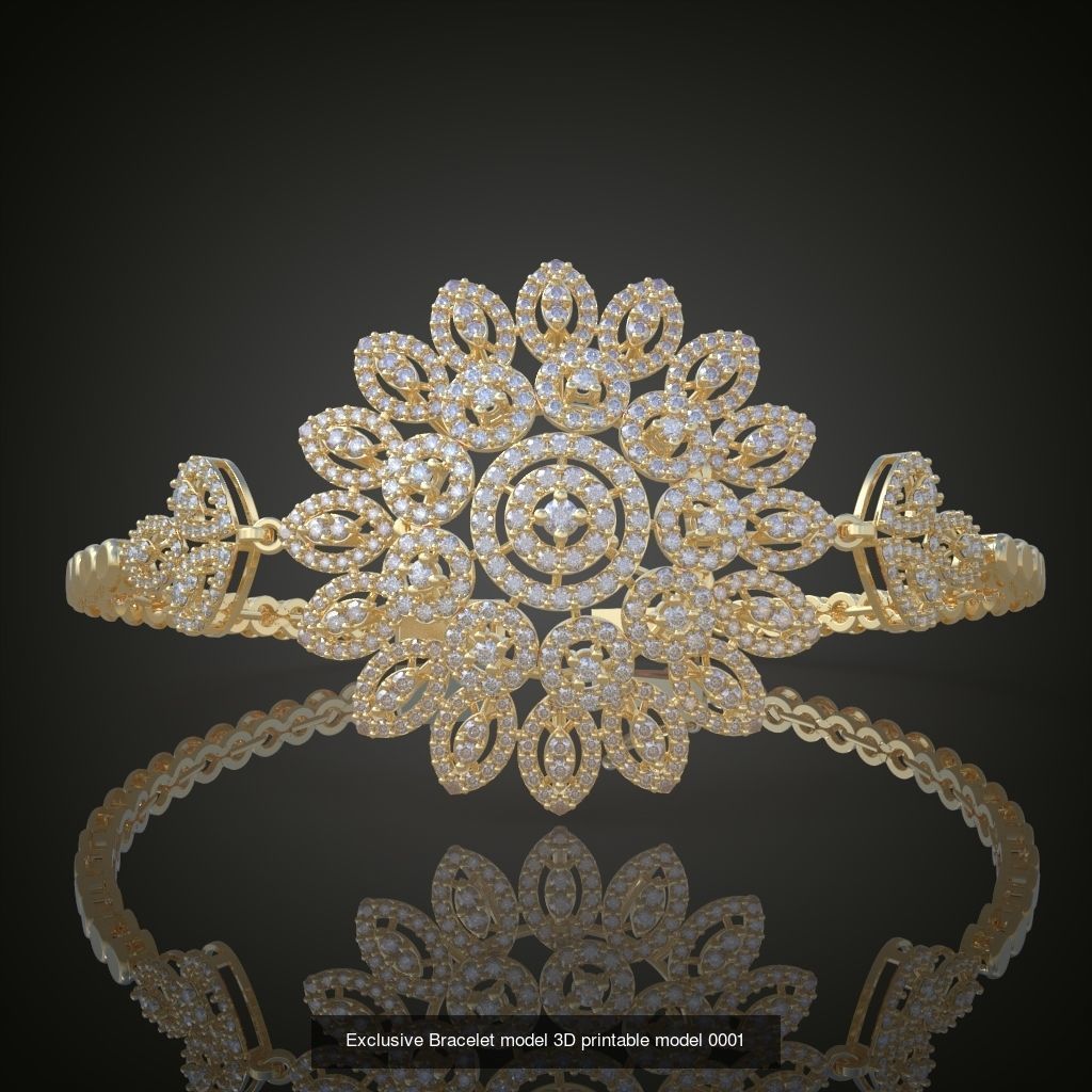 Beautiful and Graceful 3d printable Bracelet and Necklace models 3D Model Collection_1