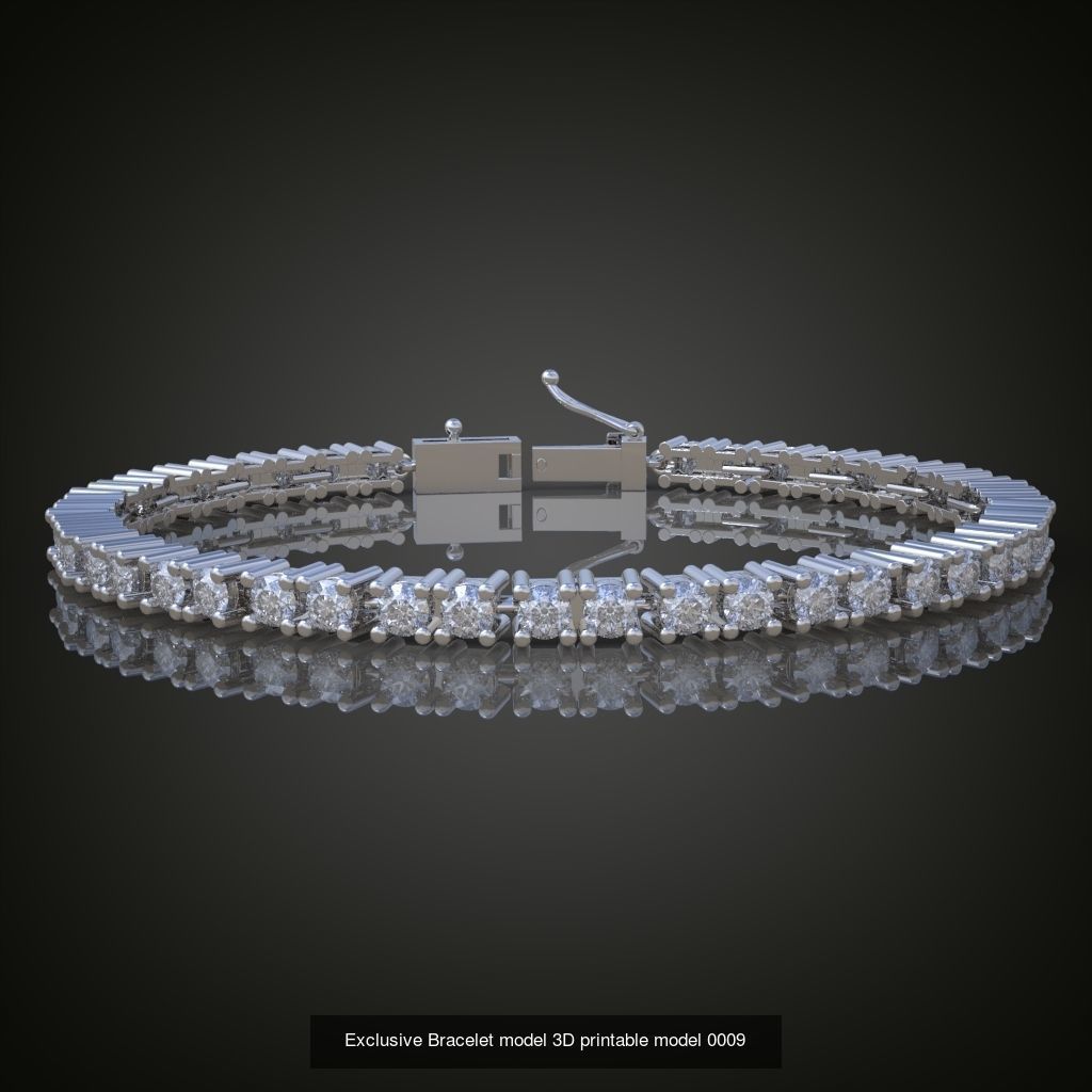 Beautiful and Graceful 3d printable Bracelet and Necklace models 3D Model Collection_4