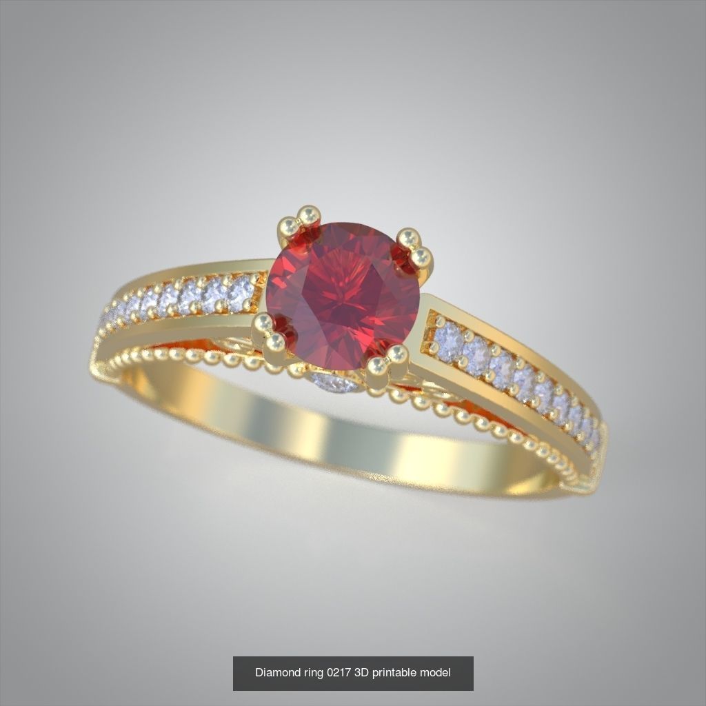My 20 Beautiful and graceful 3d printable ring models  3D Model Collection_16