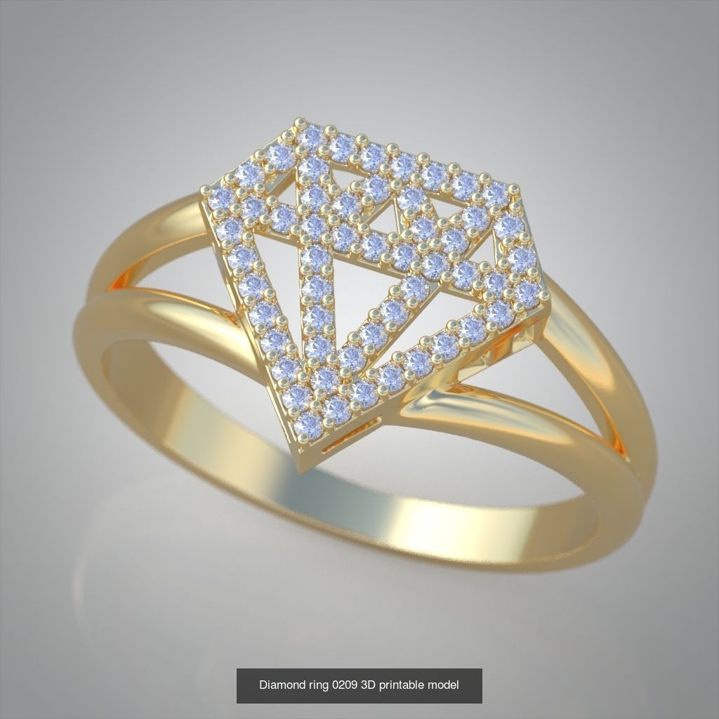 My 20 Beautiful and graceful 3d printable ring models  3D Model Collection_8