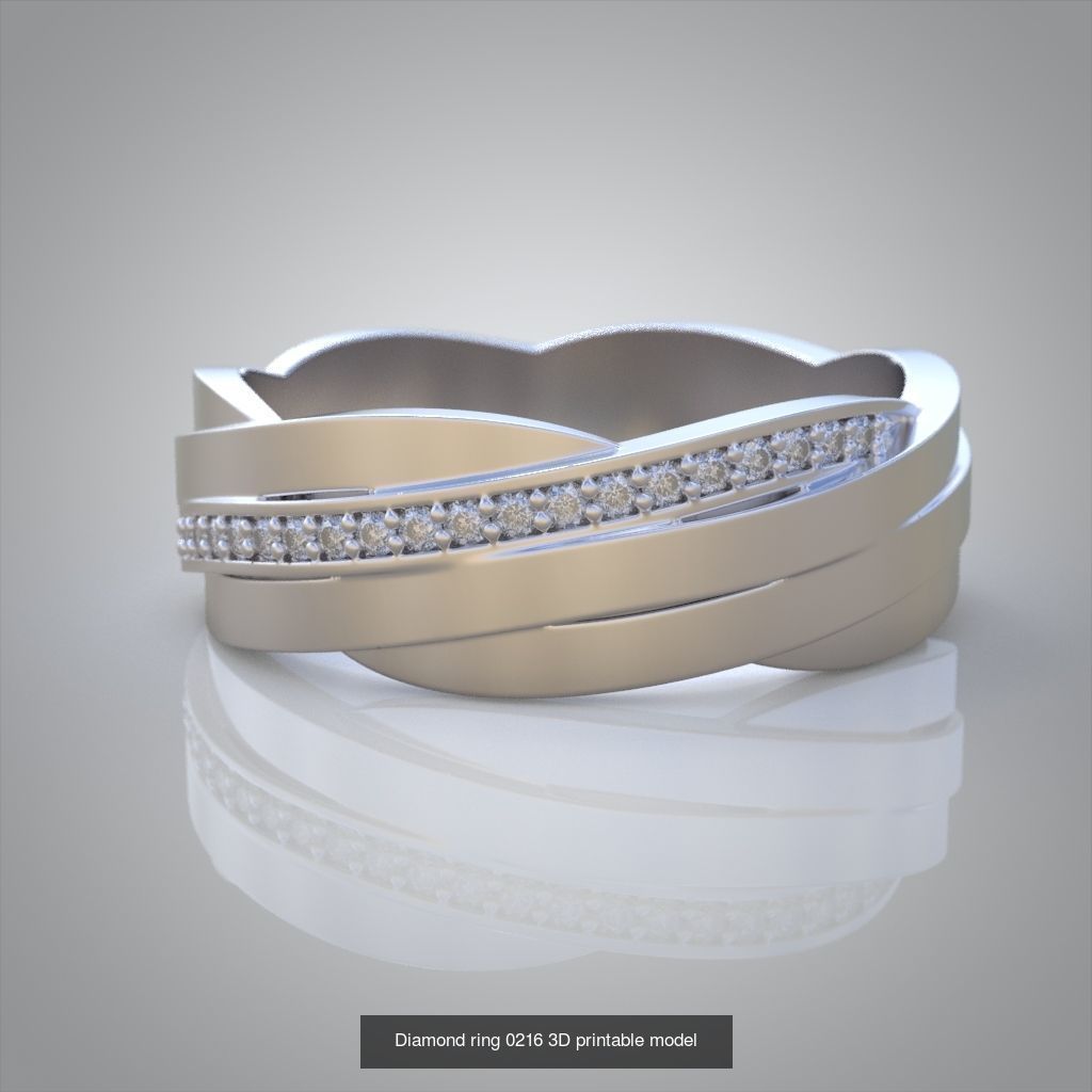 My 20 Beautiful and graceful 3d printable ring models  3D Model Collection_15