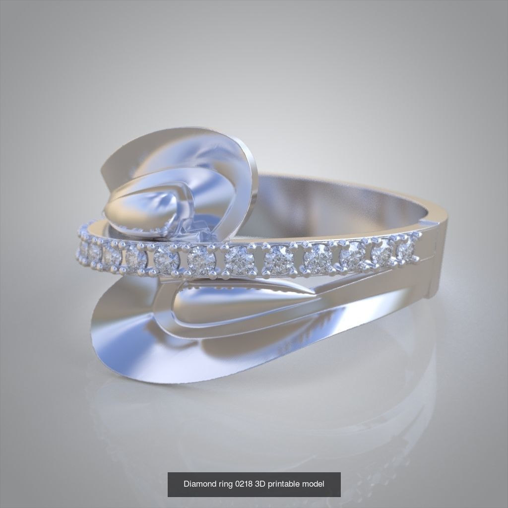 My 20 Beautiful and graceful 3d printable ring models  3D Model Collection_17