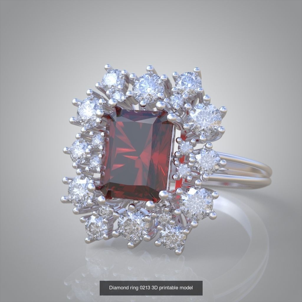 My 20 Beautiful and graceful 3d printable ring models  3D Model Collection_12