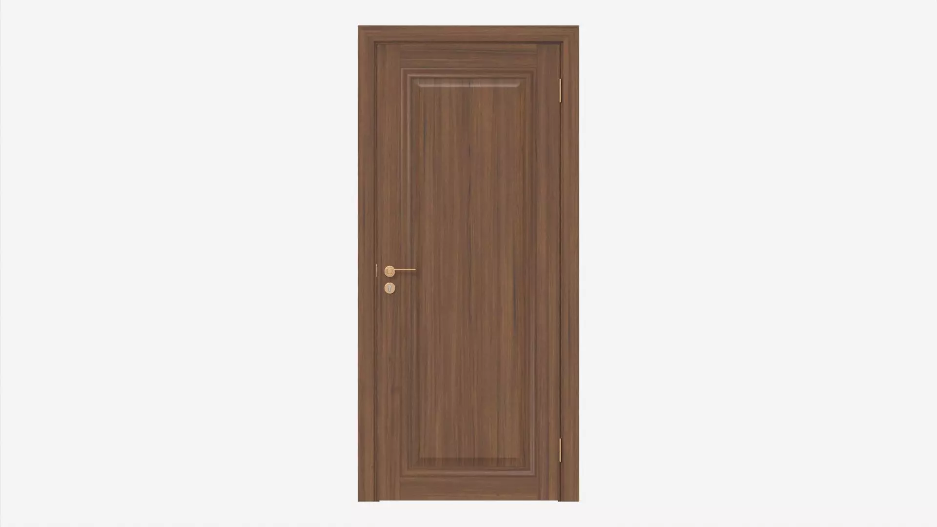 Classic Wooden Interior Door with Furniture 020 3D model_0