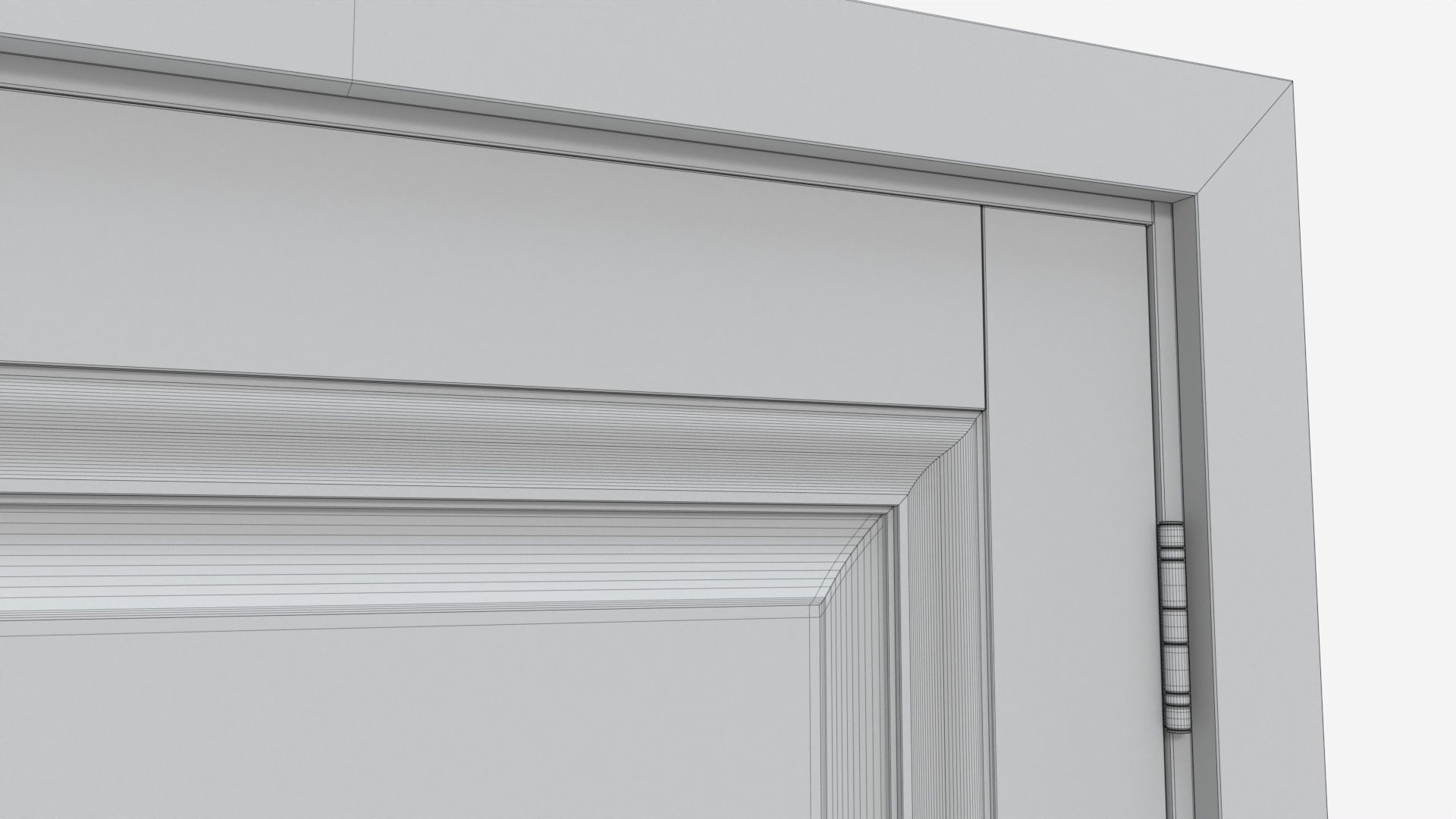 Classic Wooden Interior Door with Furniture 020 3D model_10