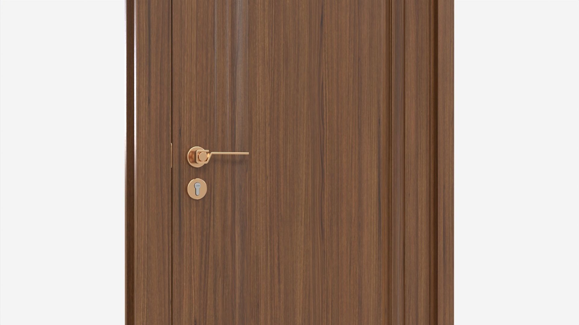 Classic Wooden Interior Door with Furniture 020 3D model_3
