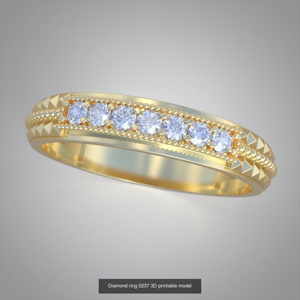 My 40 Beautiful and graceful 3d printable ring models 3D Model Collection_40