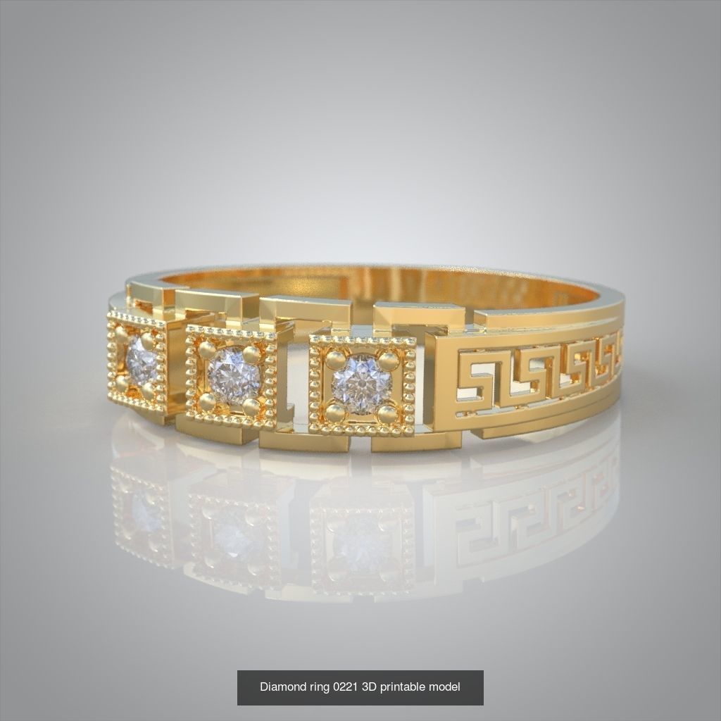 My 40 Beautiful and graceful 3d printable ring models 3D Model Collection_26