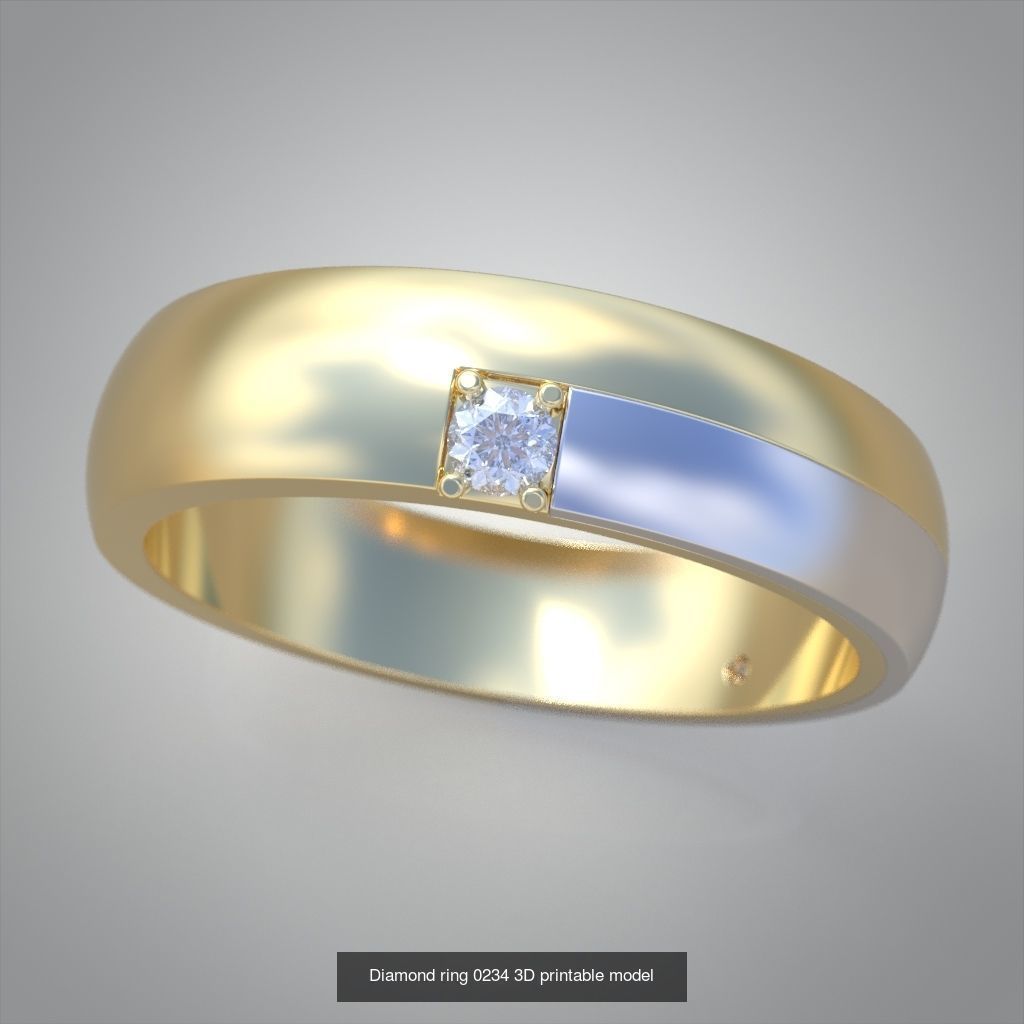 My 40 Beautiful and graceful 3d printable ring models 3D Model Collection_37