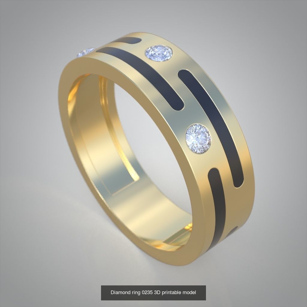 My 40 Beautiful and graceful 3d printable ring models 3D Model Collection_38