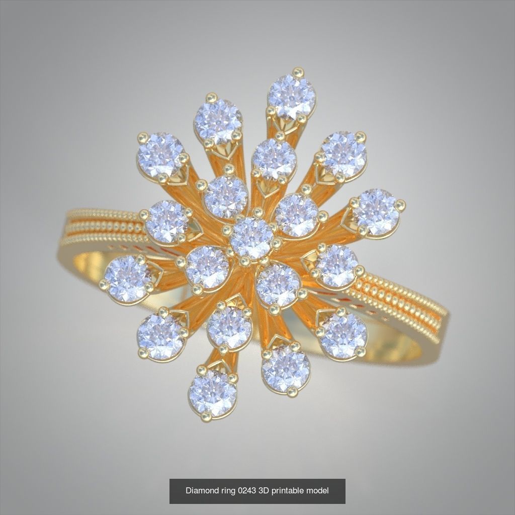 My 40 Beautiful and graceful 3d printable ring models 3D Model Collection_46