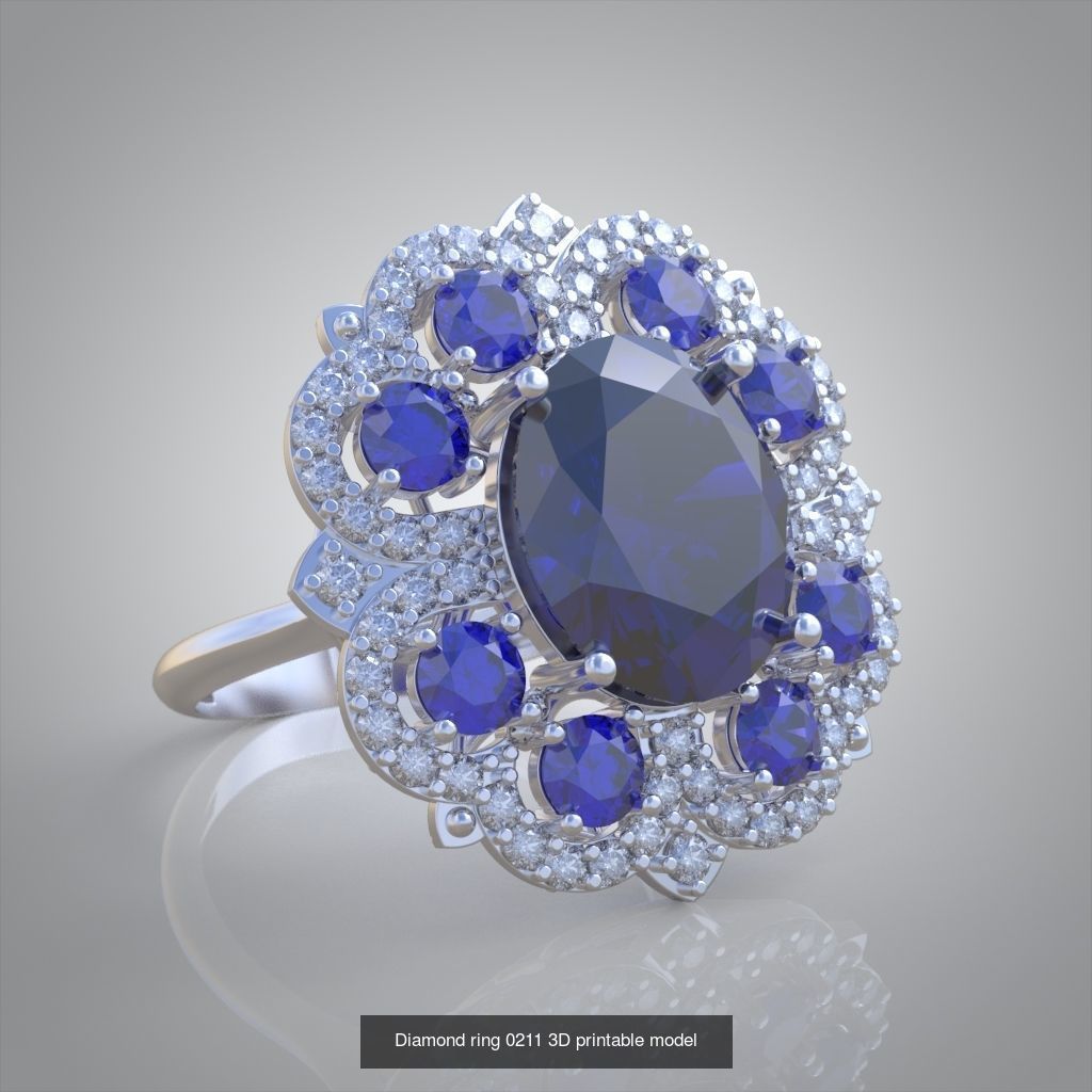 My 40 Beautiful and graceful 3d printable ring models 3D Model Collection_16