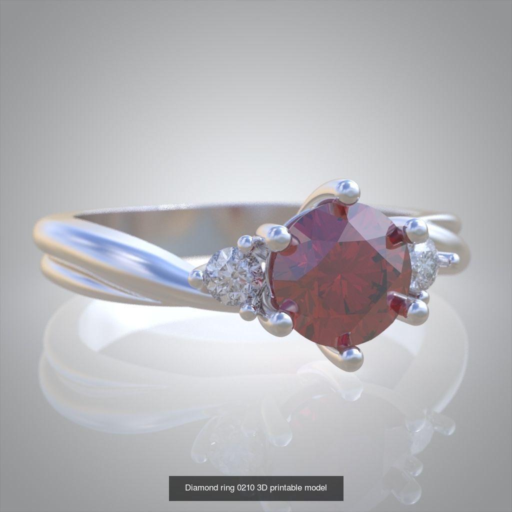 My 40 Beautiful and graceful 3d printable ring models 3D Model Collection_15
