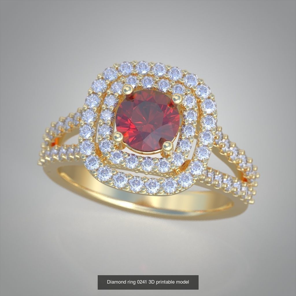 My 40 Beautiful and graceful 3d printable ring models 3D Model Collection_44