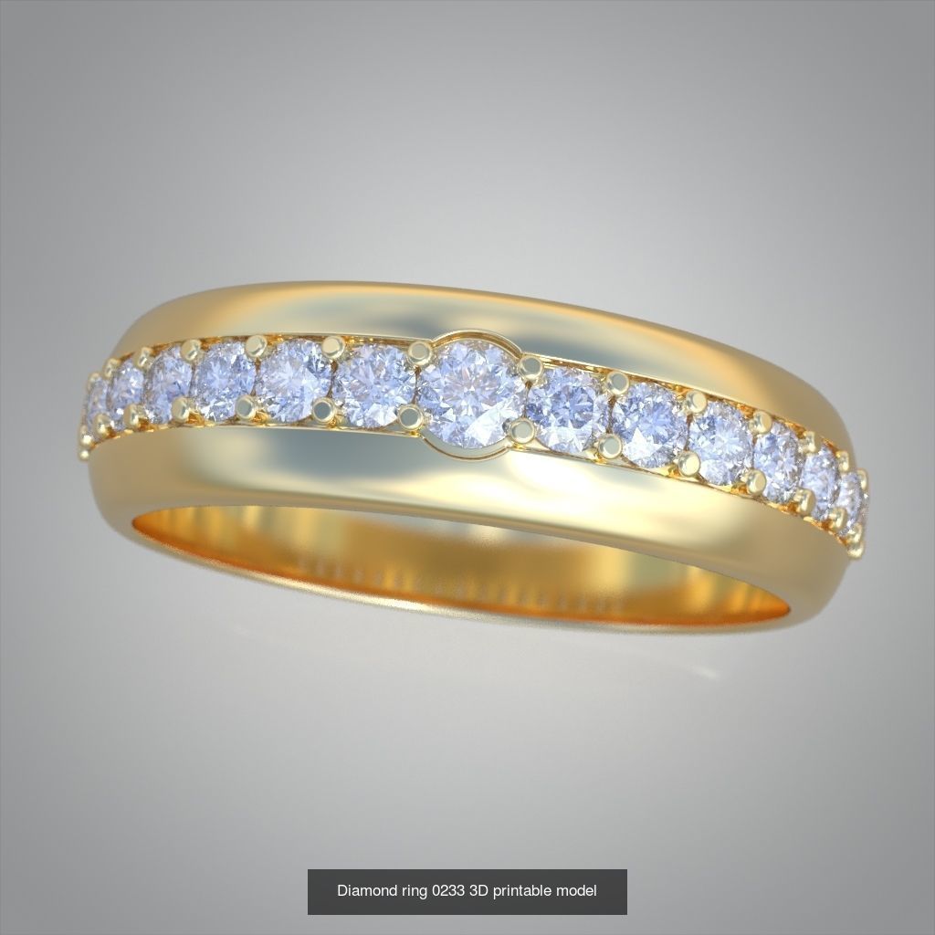 My 40 Beautiful and graceful 3d printable ring models 3D Model Collection_36