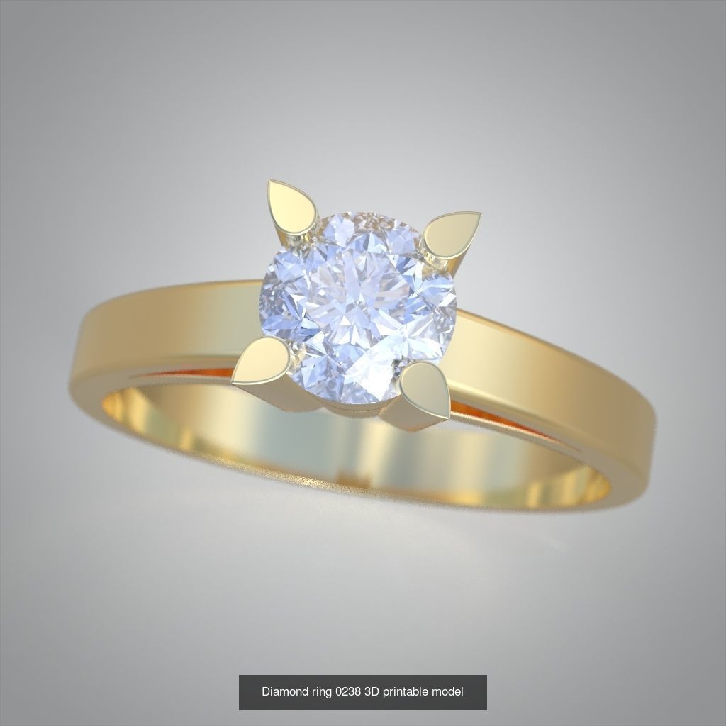 My 40 Beautiful and graceful 3d printable ring models 3D Model Collection_41