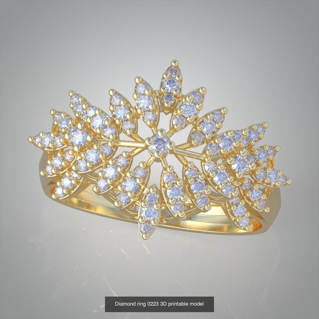 My 40 Beautiful and graceful 3d printable ring models 3D Model Collection_28