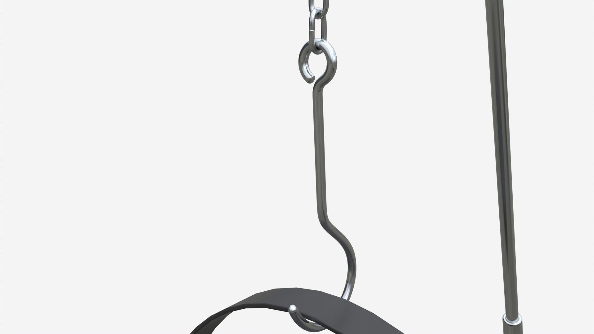 Camping Cooking Tripod with Pot 3D model_2