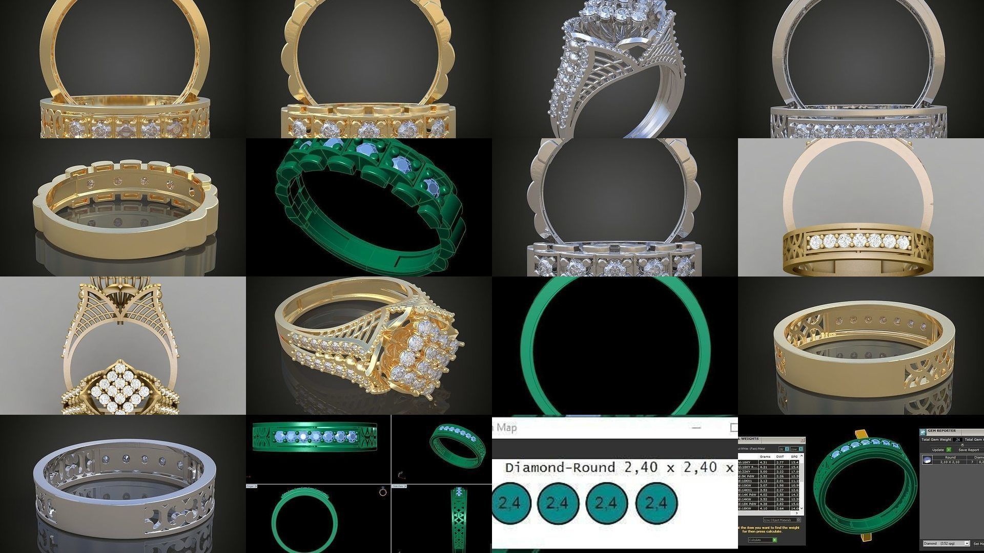 2My 20 Beautiful and graceful 3d printable ring models  3D Model Collection_1