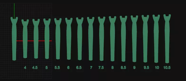 14 Engagement Rings sizes 3D print model_6