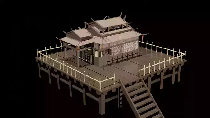TRADITIONAL CHINESE HOUSE BUNDLE 3D model
