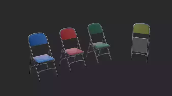 Folding chairs 3D Model 