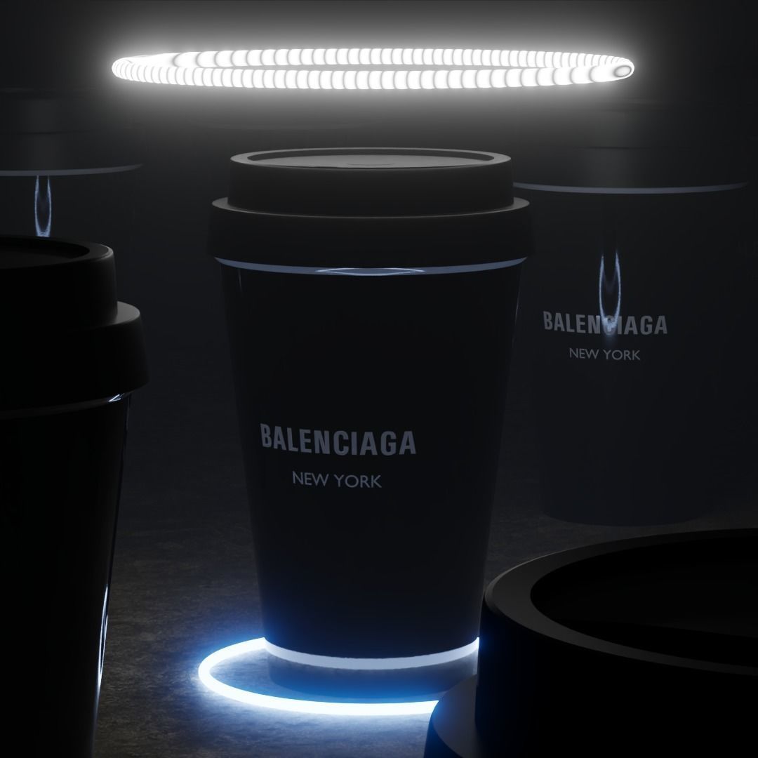 Balenciaga New York coffee cup 3D model | CGTrader