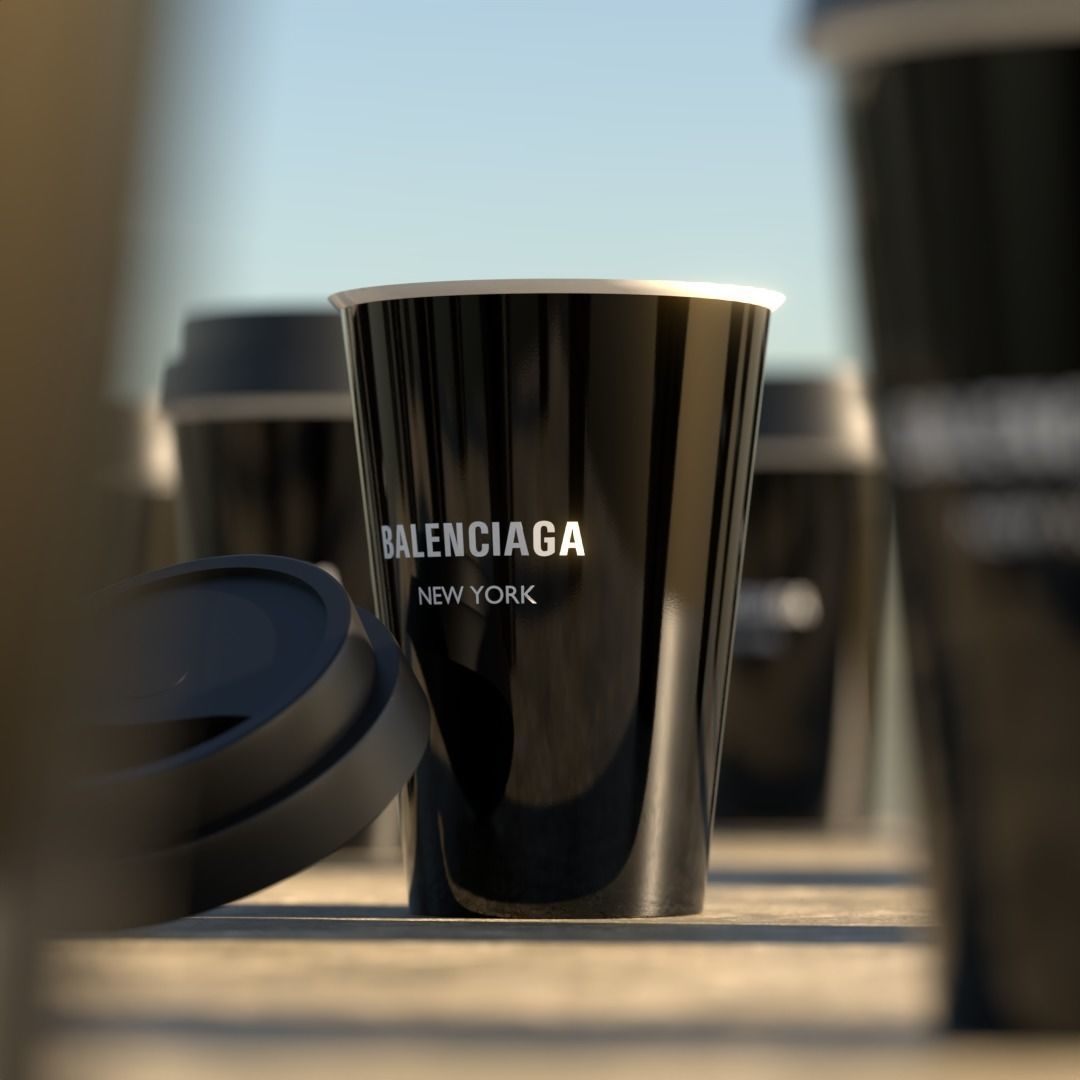 Balenciaga New York coffee cup 3D model | CGTrader