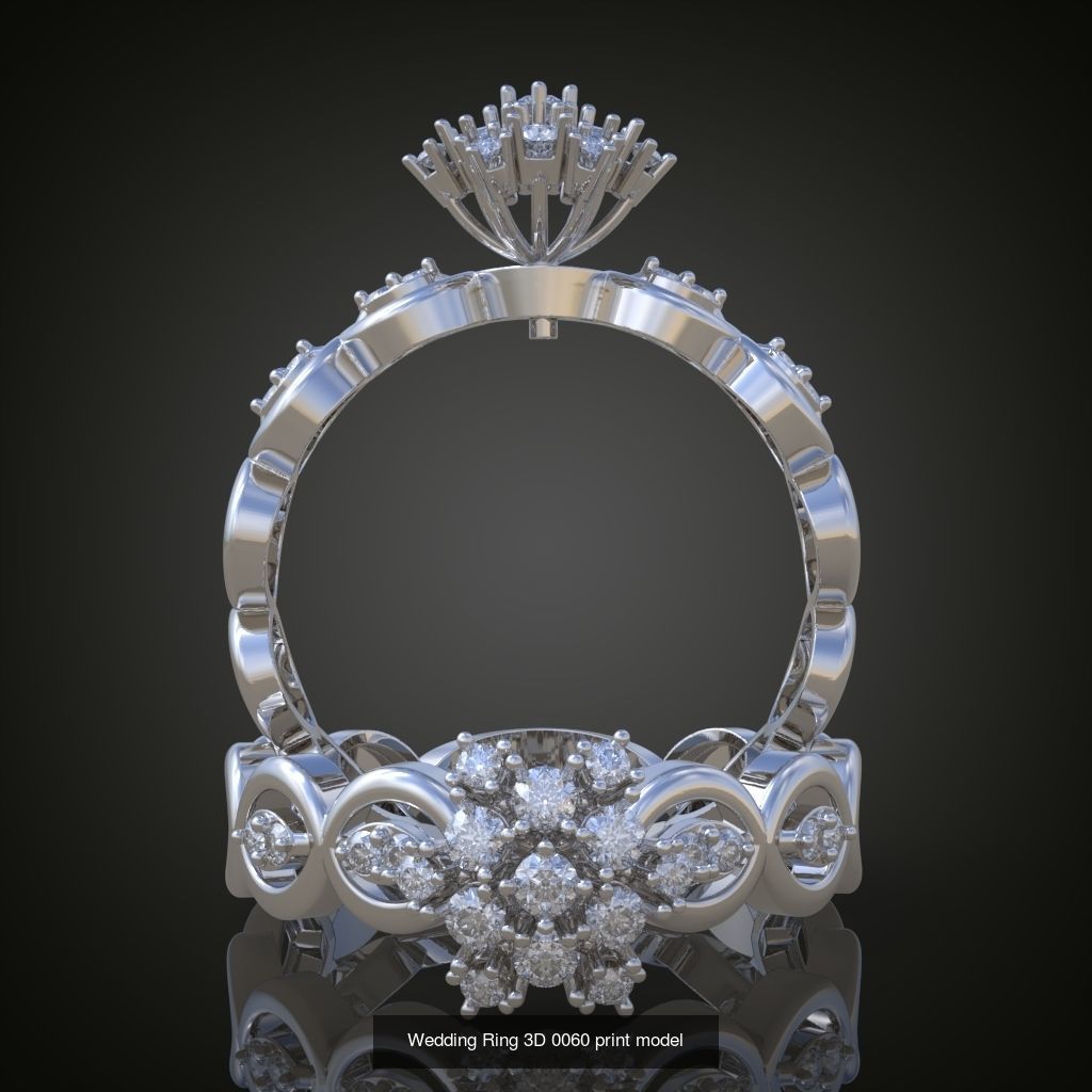 3My 60 Beautiful and graceful 3d printable ring models  3D Model Collection_41