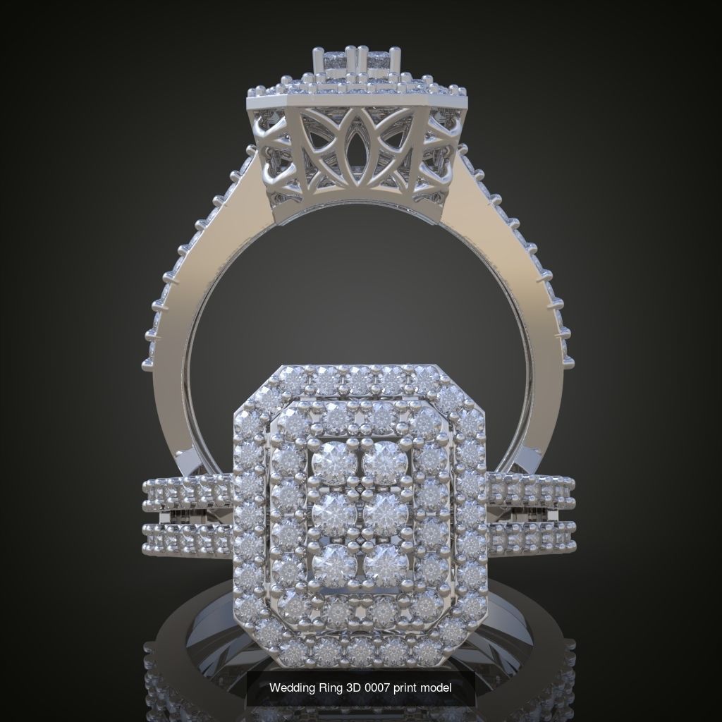 3My 60 Beautiful and graceful 3d printable ring models  3D Model Collection_12