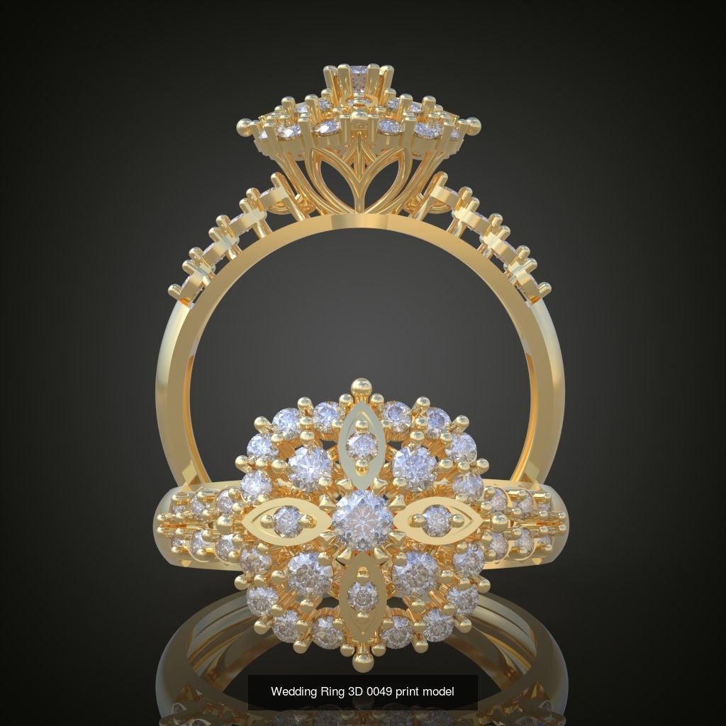 3My 60 Beautiful and graceful 3d printable ring models  3D Model Collection_32
