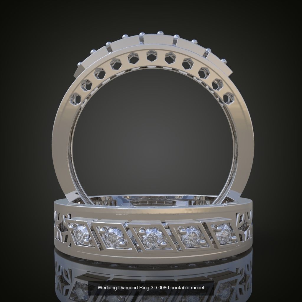 3My 60 Beautiful and graceful 3d printable ring models  3D Model Collection_57