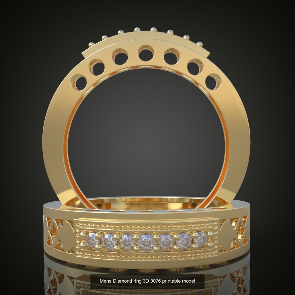 3My 60 Beautiful and graceful 3d printable ring models  3D Model Collection_55