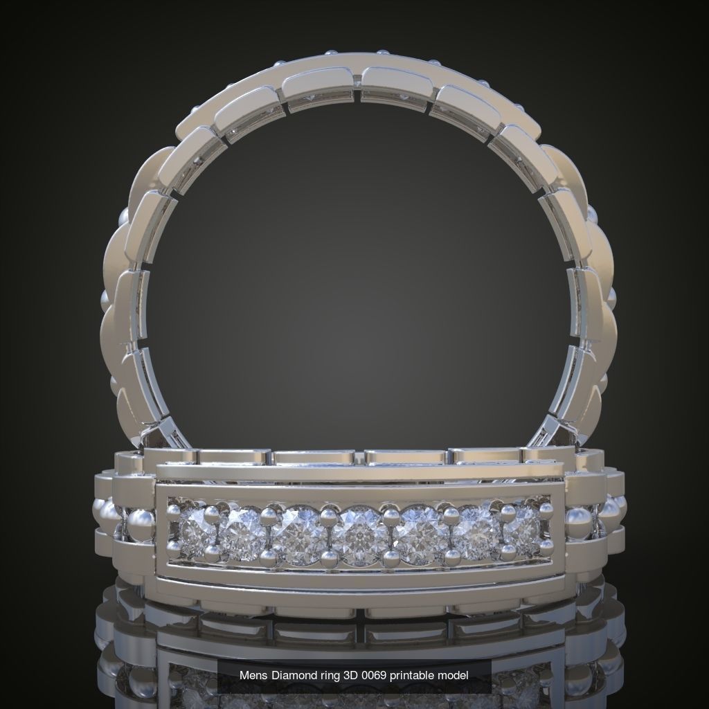 3My 60 Beautiful and graceful 3d printable ring models  3D Model Collection_49