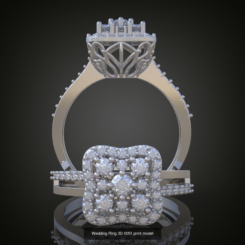 3My 60 Beautiful and graceful 3d printable ring models  3D Model Collection_34