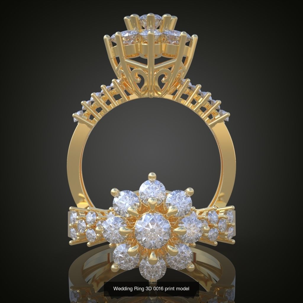 3My 60 Beautiful and graceful 3d printable ring models  3D Model Collection_19