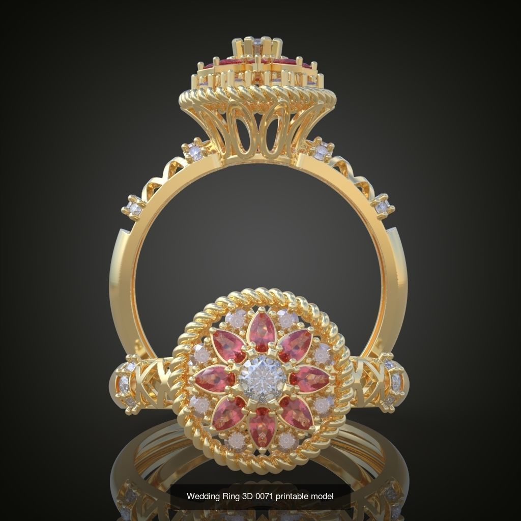 3My 60 Beautiful and graceful 3d printable ring models  3D Model Collection_51