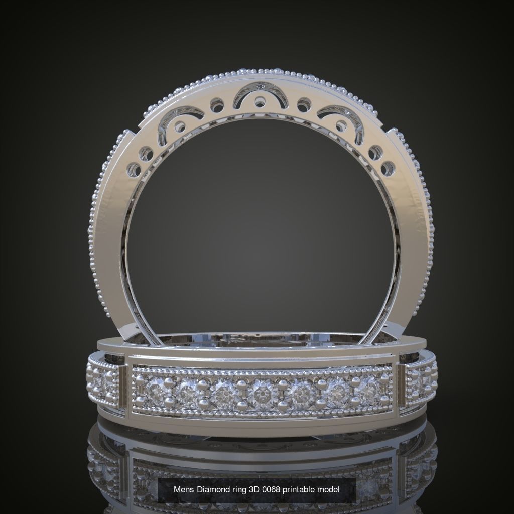 3My 60 Beautiful and graceful 3d printable ring models  3D Model Collection_48