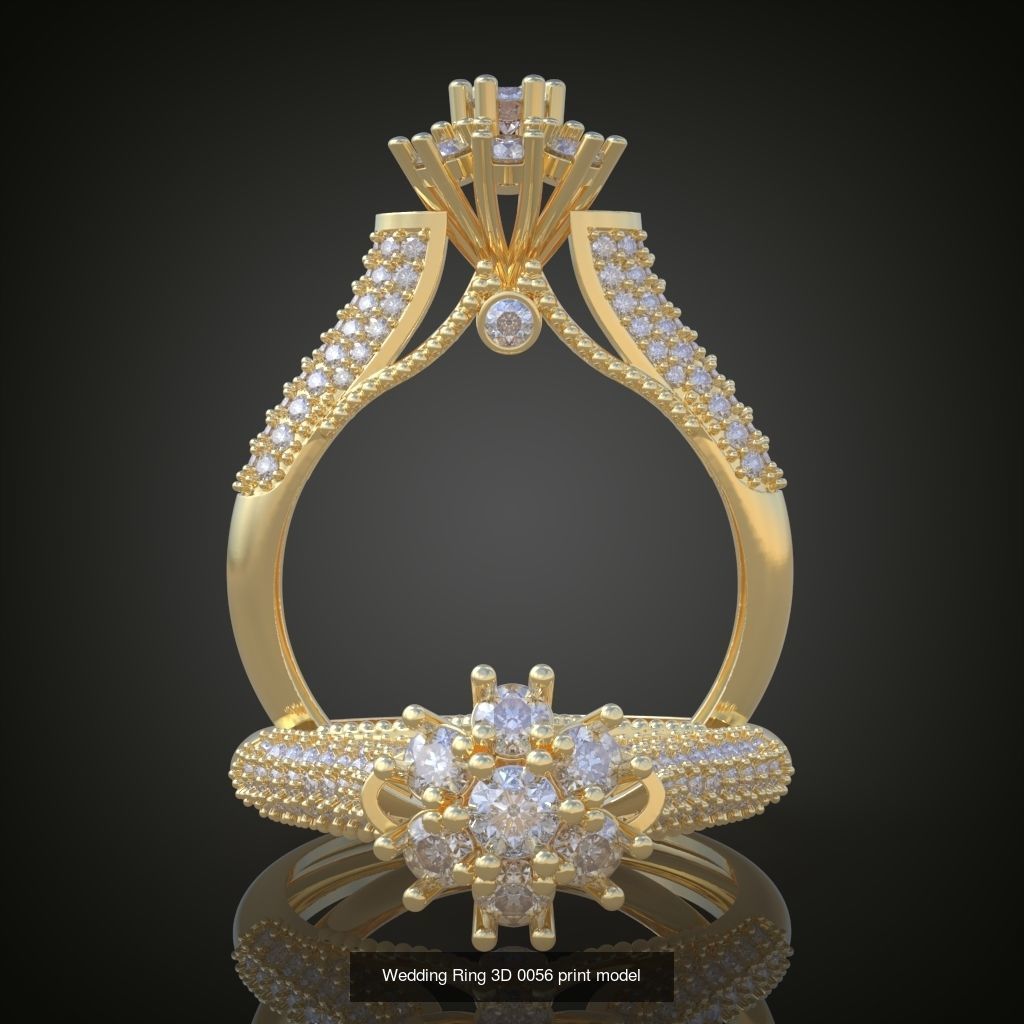 3My 60 Beautiful and graceful 3d printable ring models  3D Model Collection_39