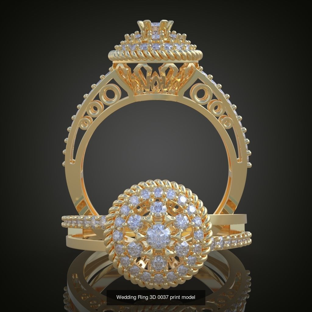 3My 60 Beautiful and graceful 3d printable ring models  3D Model Collection_22