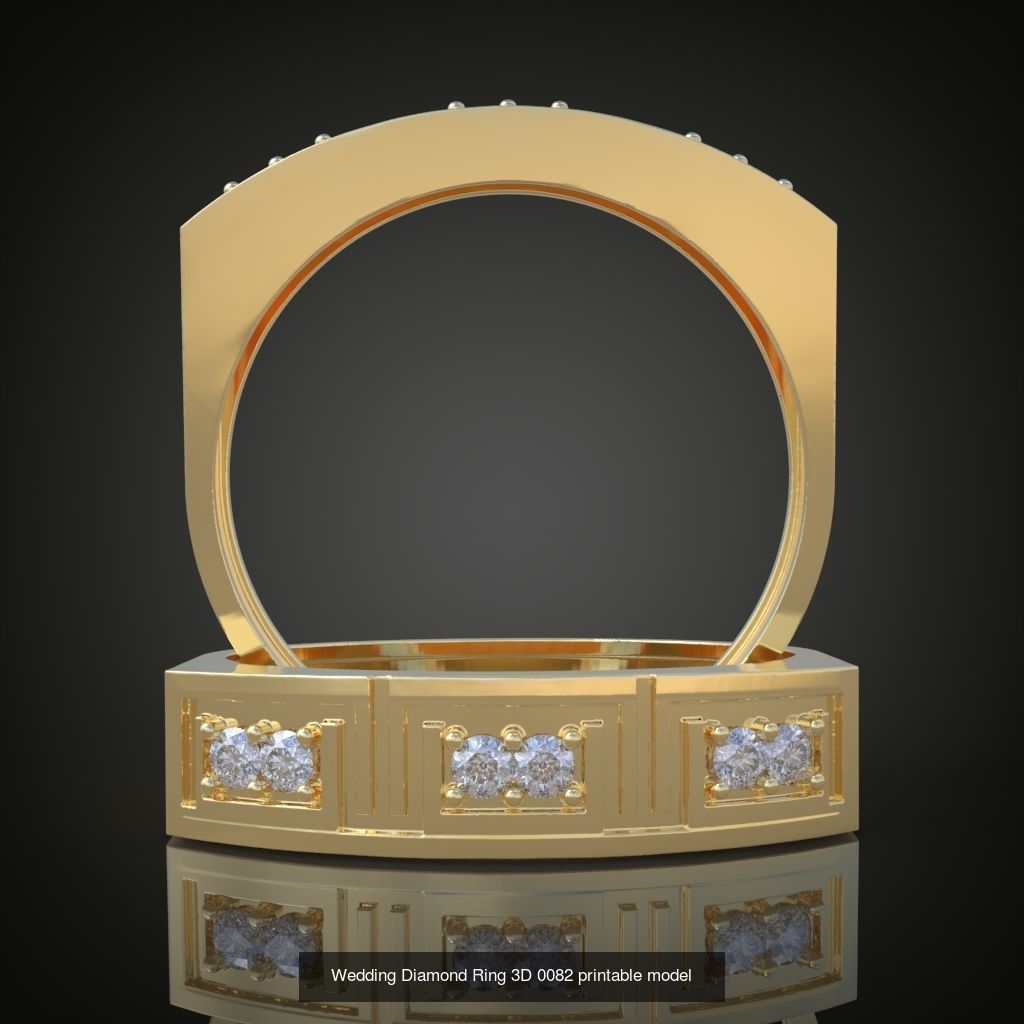 3My 60 Beautiful and graceful 3d printable ring models  3D Model Collection_59