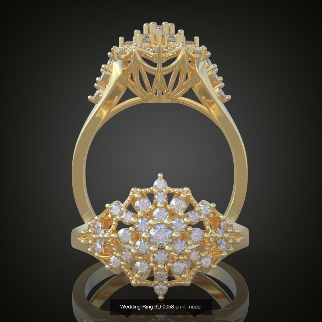 3My 60 Beautiful and graceful 3d printable ring models  3D Model Collection_36